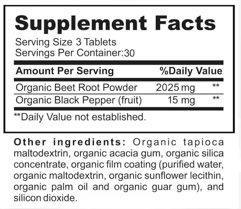 BioLume - Organic Beet Root Tablets
